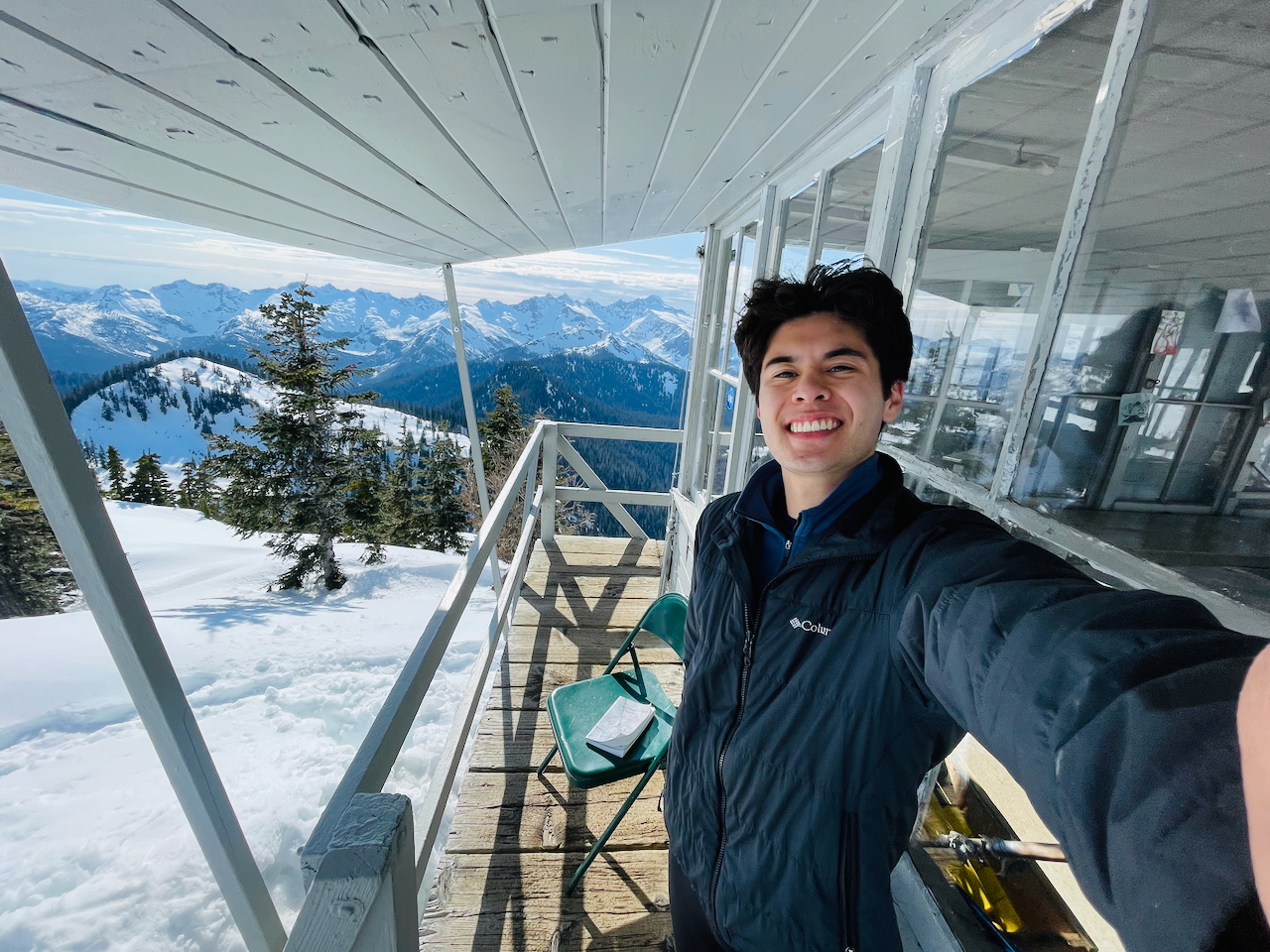 me with a book from the lookout