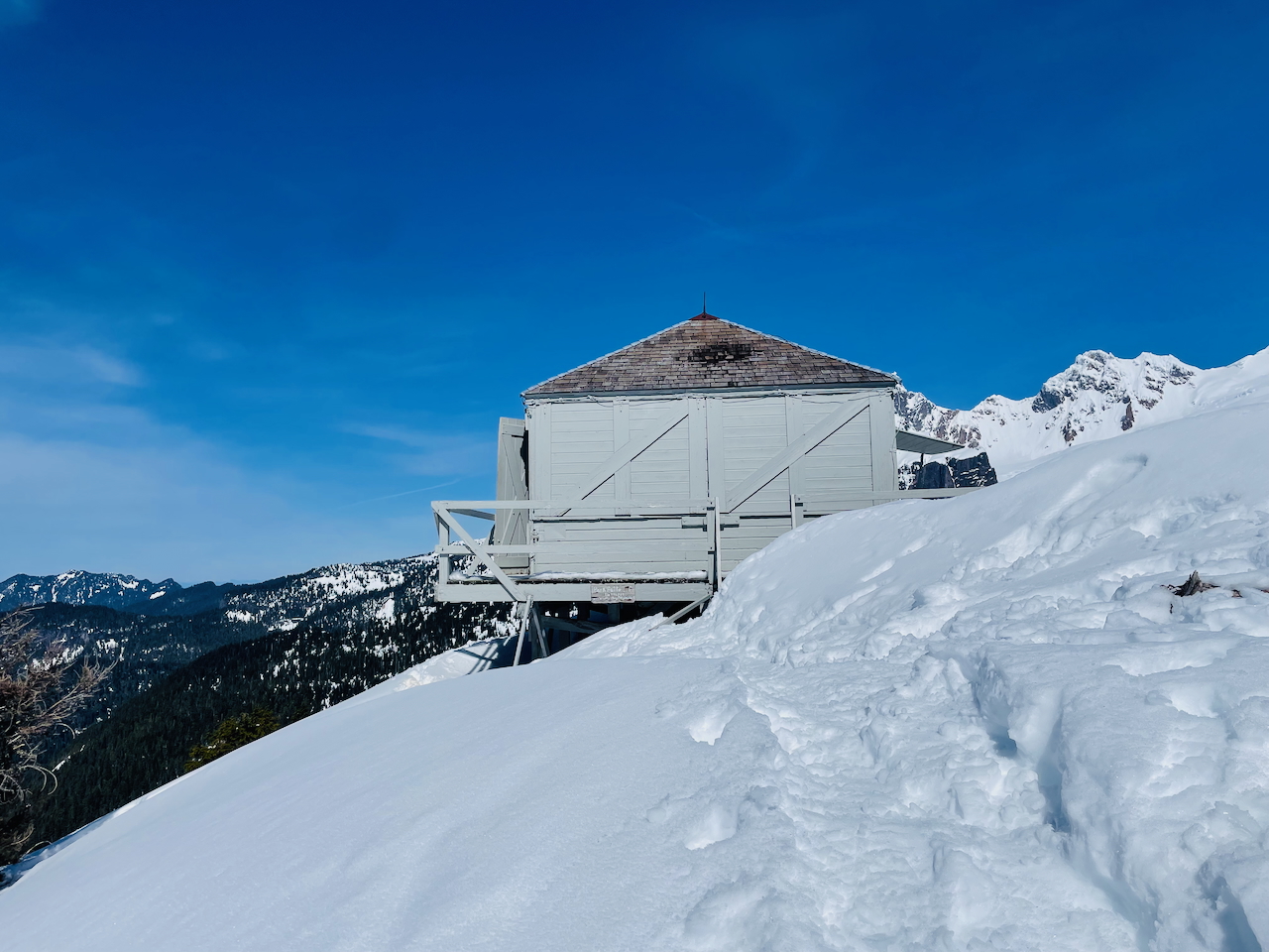 lookout with shutters closed